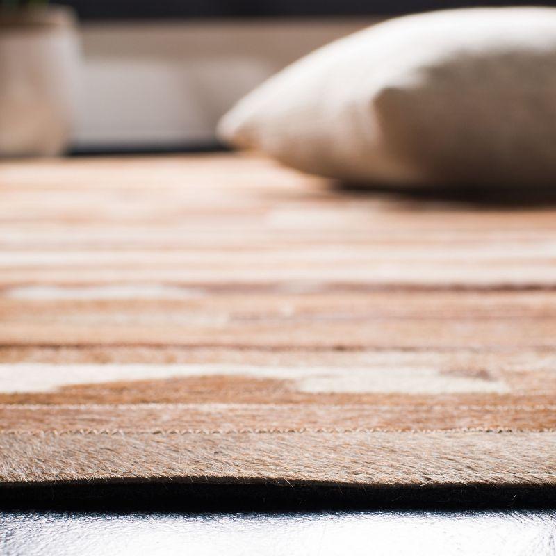 Fazeley Studio Leather Hand Woven Leather Geometric Rug