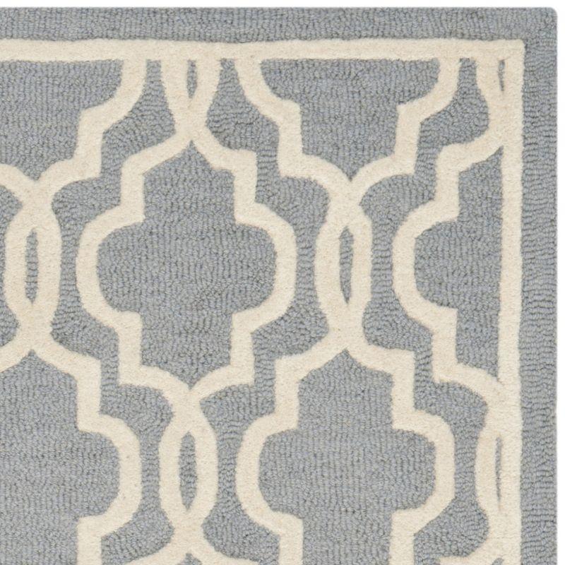 Cambridge CAM131 Tufted Indoor Accent Rug - Silver/Ivory - 3'x5' - Safavieh