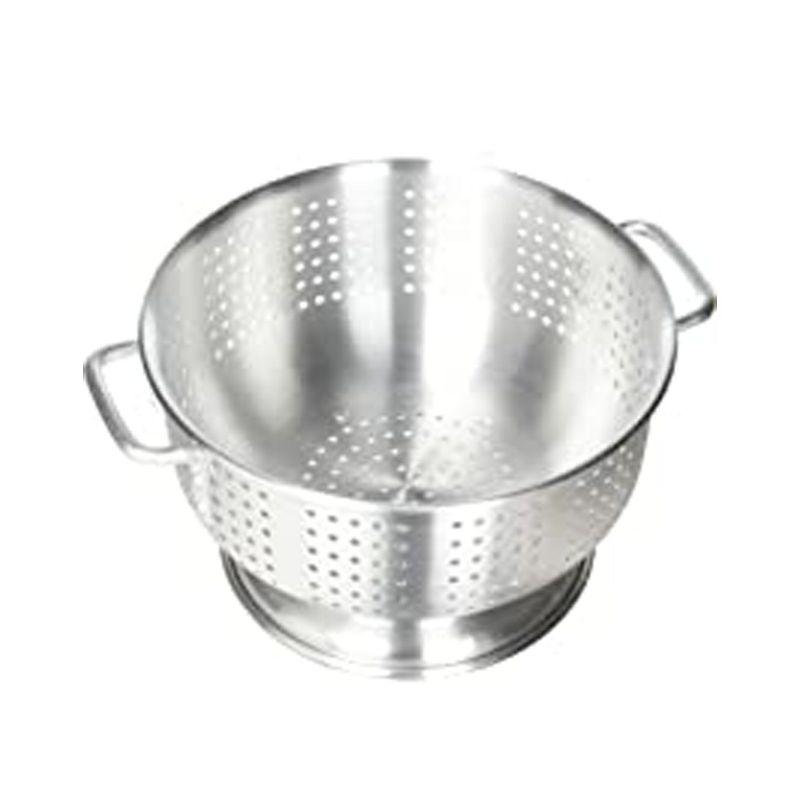 Winco 11-Quart Aluminum Colander with Handles and Base