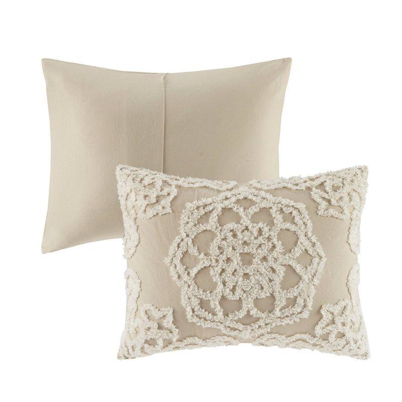 Laetitia Tufted Cotton Chenille Medallion Comforter Set