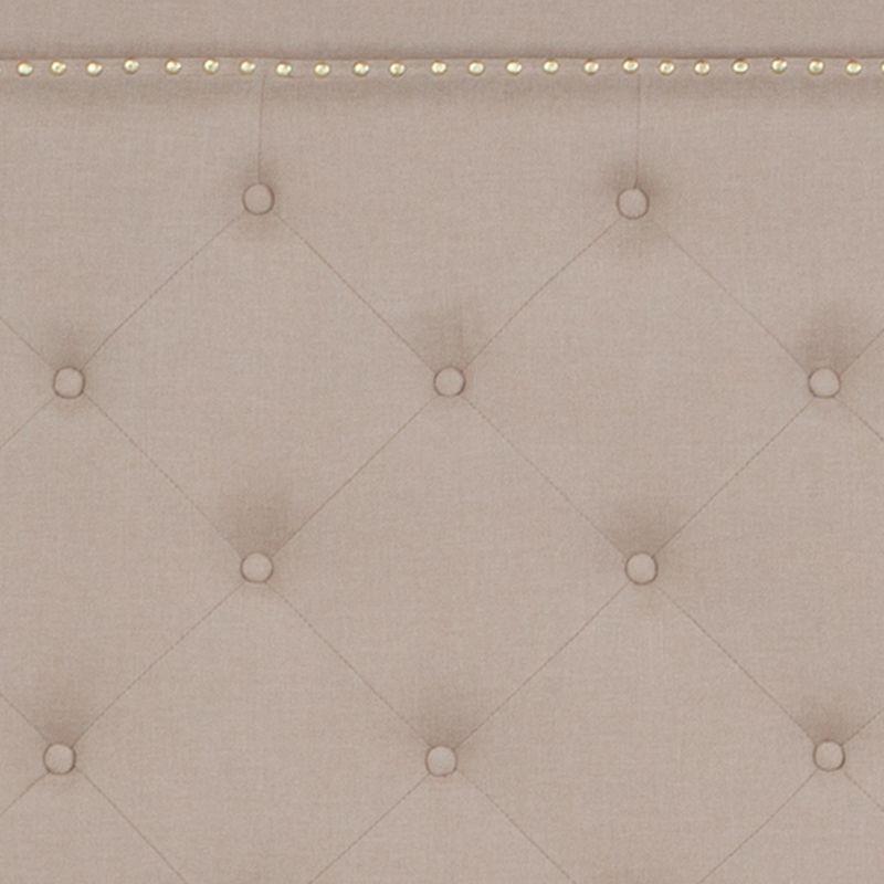 Flash Furniture Brighton Full Size Tufted Upholstered Platform Bed in Beige Fabric