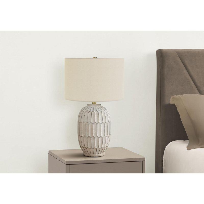 Monarch Specialties Lighting 24inchH Table Lamp Cream Resin Ivory / Cream Shade Transitional