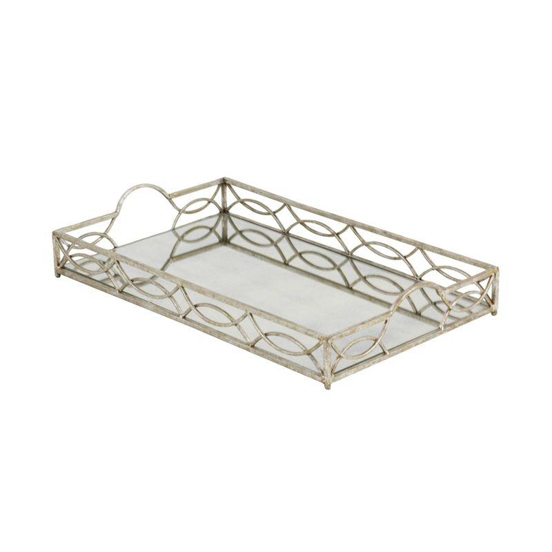 Modern Reflections Rustic Iron Tray (25") - Olivia & May