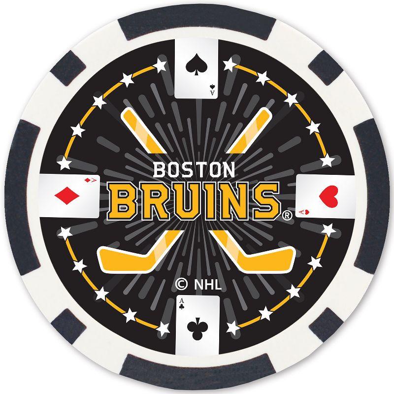 MasterPieces Casino Style 100 Piece Poker Chip Set - NHL Boston Bruins