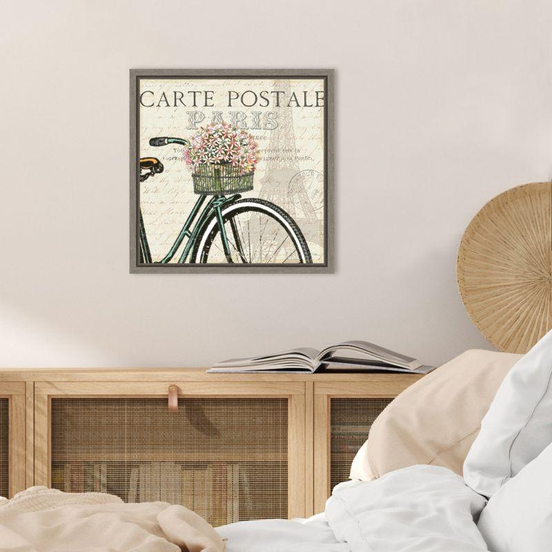 Amanti Art Paris Ride I (bicycle) by Pela Studio Canvas Wall Art Print Framed 16-in. x 16-in.