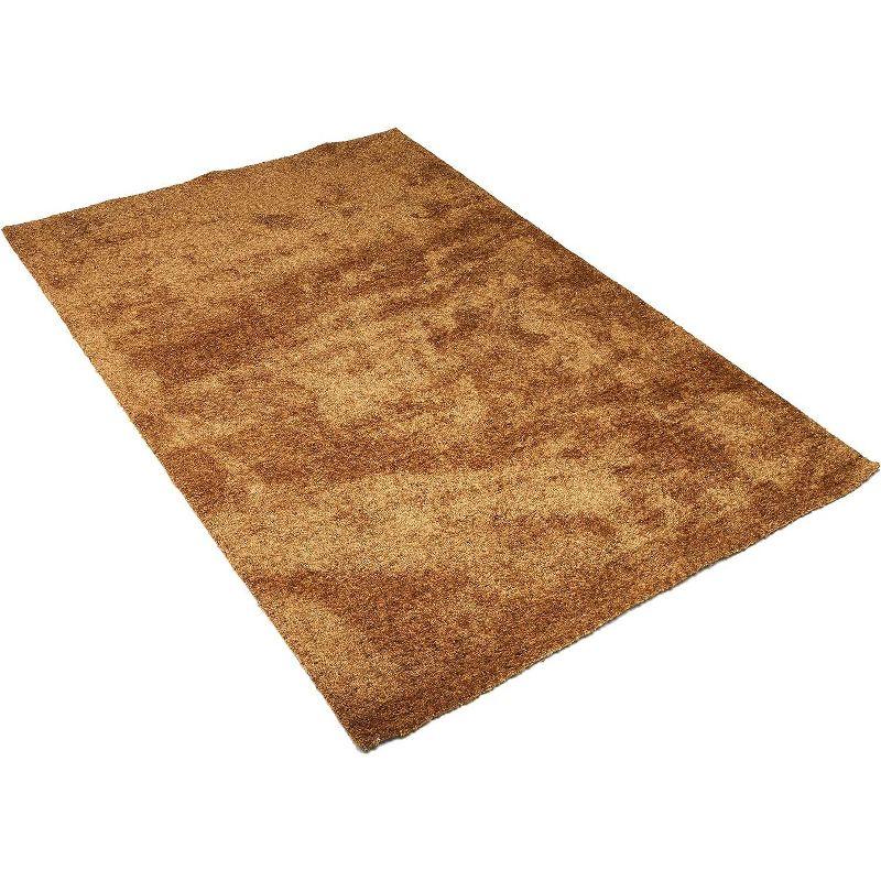 Heavenly Brown Handmade Tufted Rectangular Area Rug, 6'6" x 9'6"