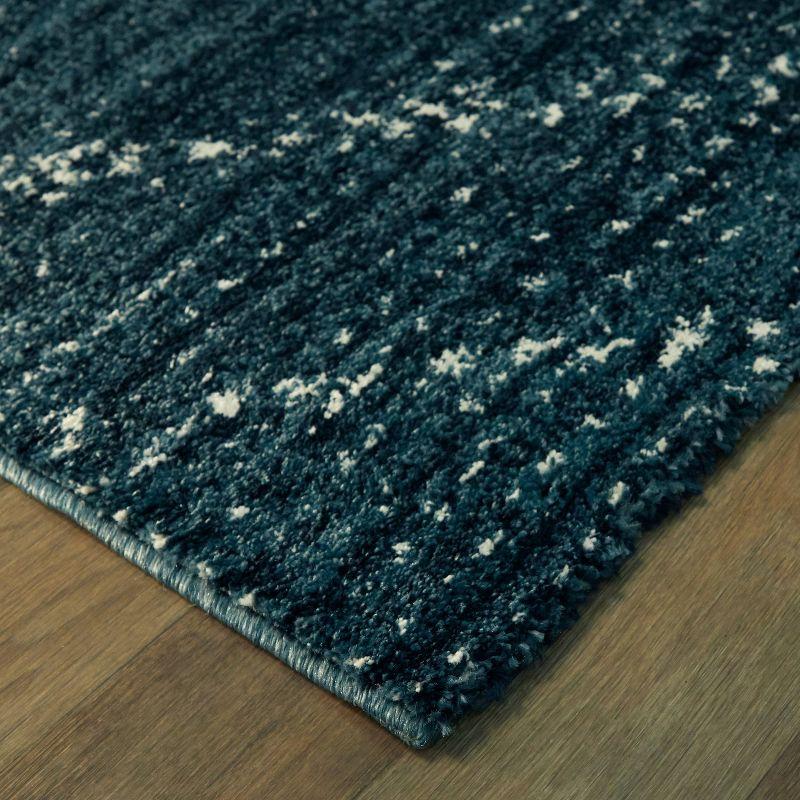 6'7"x9' Sienna Transitional Geometric Rug Dark Blue: 6x9 Indoor Area, Fade & Stain-Resistant, Low Pile - Balta Rugs