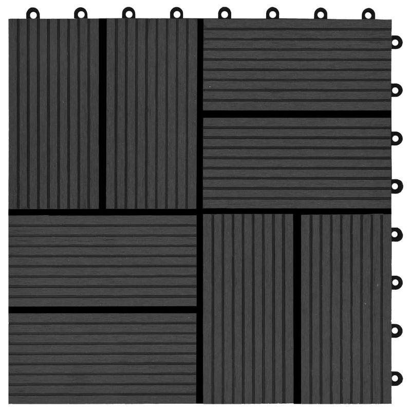 VidaXL VidaXL 11 Pieces Decking Tiles WPC 11.8" x 11.8" 1 Sqm (Set of 11)