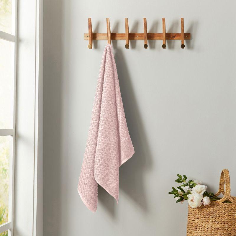 Cotton Quick-Dry Diamond Textured Bath Towel - Great Bay Home