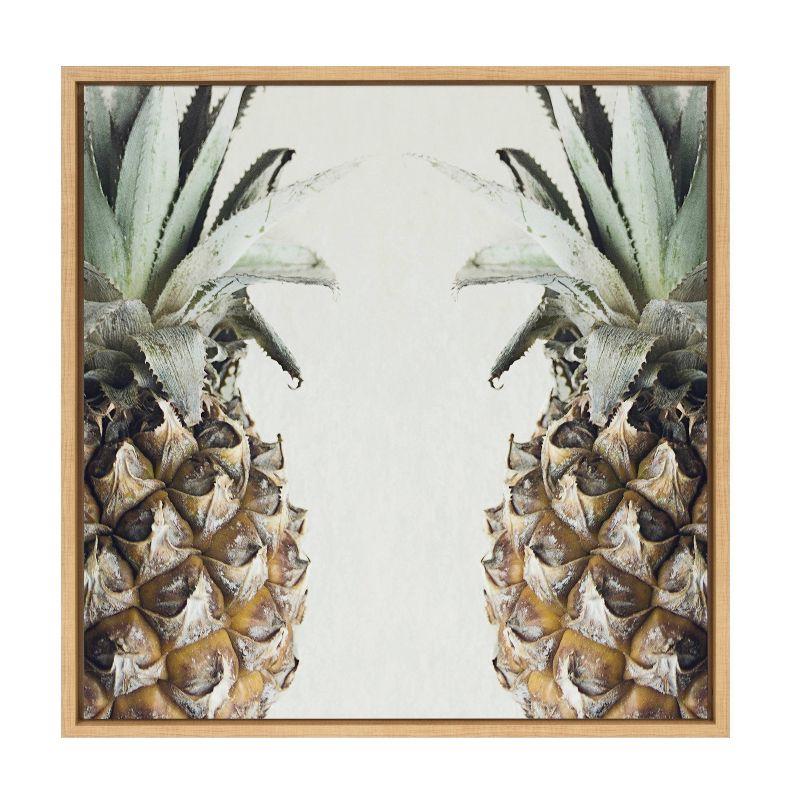 Kate & Laurel All Things Decor 22"x22" Pineapples Framed Canvas by Emiko and Mark Franzen of F2Images Natural