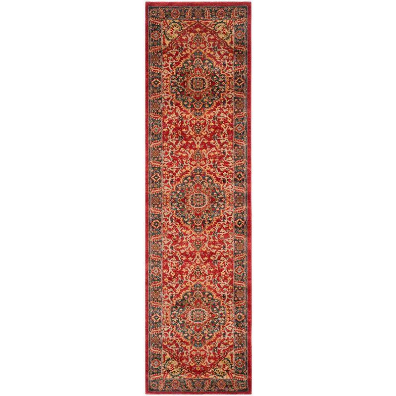 Mahal MAH621 Power Loomed Indoor Runner Rug - Navy/Red - 2'2"x8' - Safavieh.