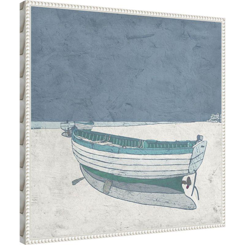 Amanti Art Boat Ashore I by Ynon Mabat Canvas Wall Art Print Framed 22 x 22-in.