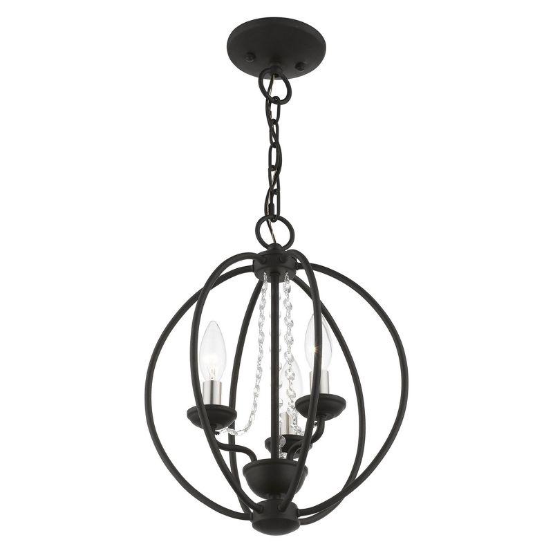 Livex Lighting Arabella 3 - Light Chandelier in  Black/Brushed Nickel