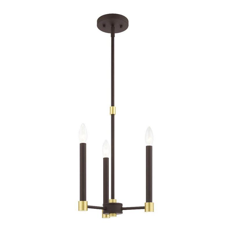 Livex Lighting Karlstad 3 - Light Chandelier in  Bronze/Satin Brass