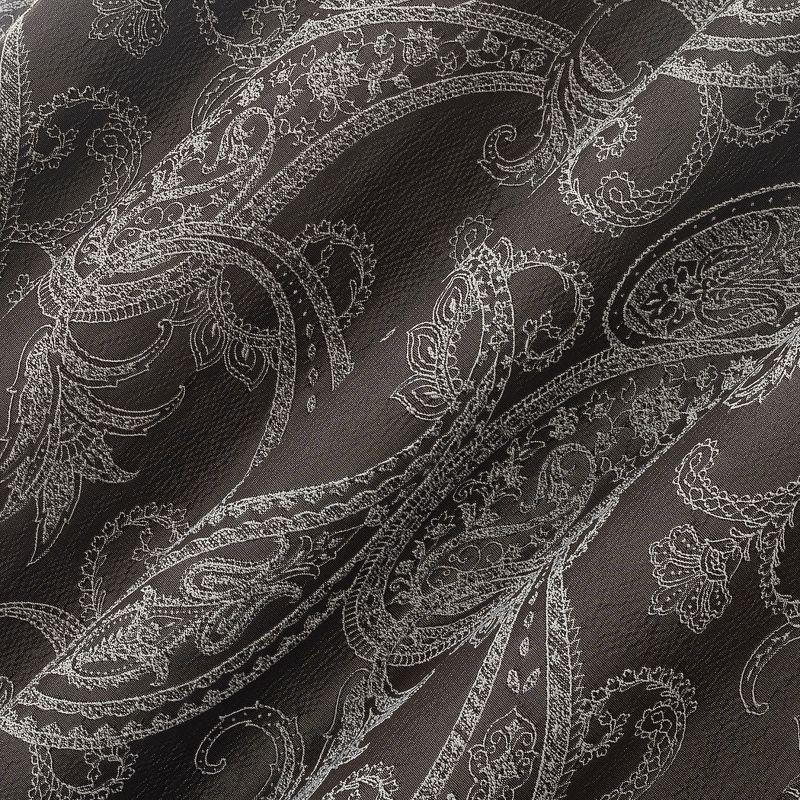 Sun Zero 100% Blackout Pedra Paisley Embroidery Back Tab Curtain Panel