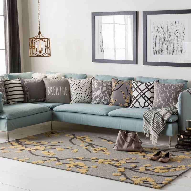 Mark & Day Molentje 18"H x 18"W Square Pillow Cover No Insert Traditional White Throw Pillow