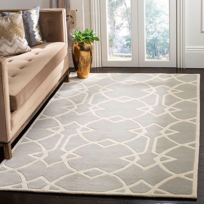 Capri Gray and Ivory Hand-Tufted Wool Area Rug