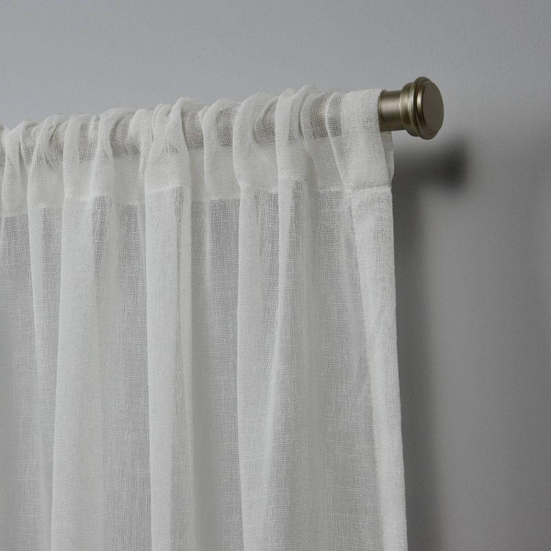 Nicole Miller Nicole Miller Belfry Sheer Rod Pocket Top Curtain Panel (Set of 2)