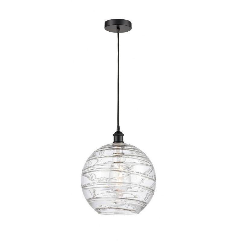 Athens Deco Swirl 1 - Light Single Drop Pendant Pendant