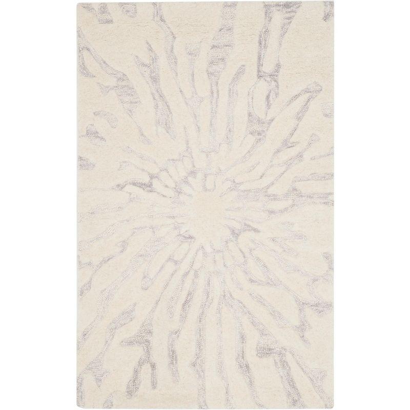 Bella BEL129 Hand Tufted Accent Rug - Silver/Ivory - 2'6"x4' - Safavieh.
