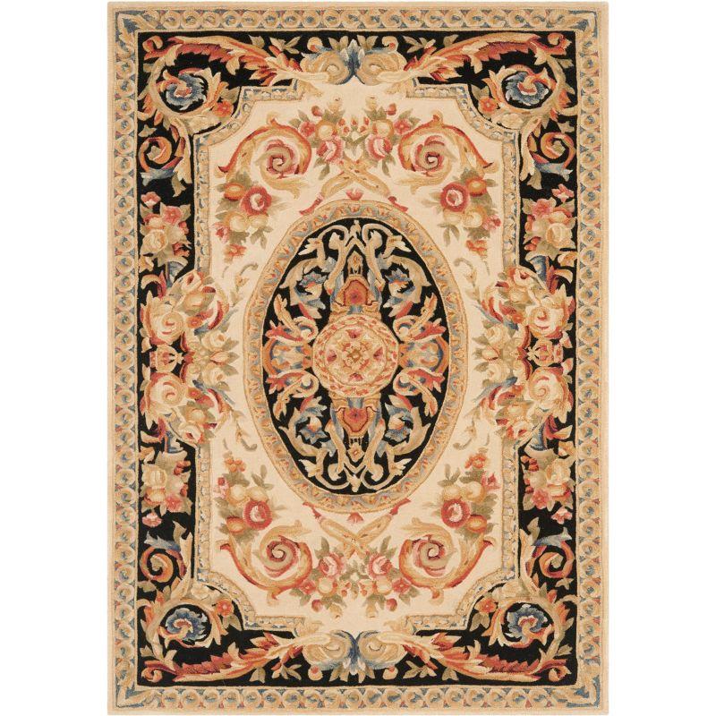 Savonnerie SAV206 Hand Tufted Area Rug - Ivory/Gold - 4'x6' - Safavieh.