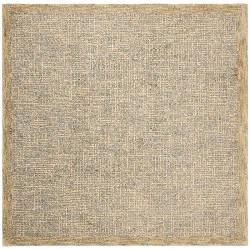 Abstract ABT220 Handmade Indoor Area Rug - Gold/Grey - 6'x6' - Safavieh