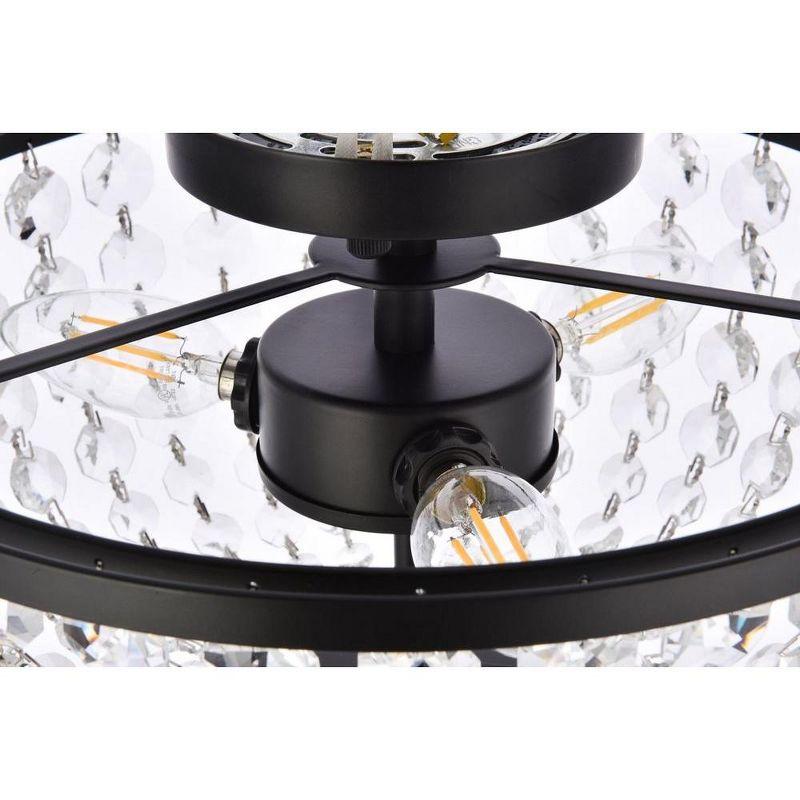 Elegant Lighting Cora 13 inch flush mount in black