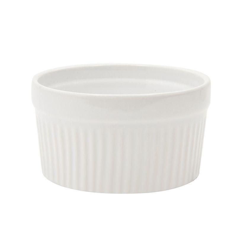 Juvale 6 Pack White Ceramic Ramekins, Souffle Dish, Ramiken Set Kitchen and Baking Supplies (8 oz)