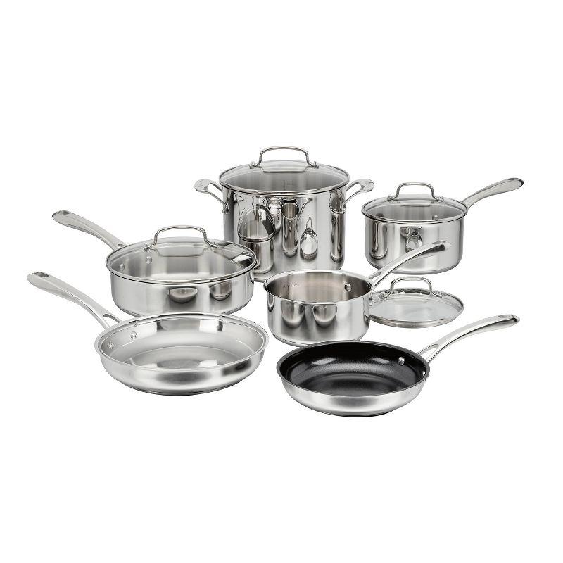 Cuisinart 10pc Classic Stainless Steel Cookware Set
