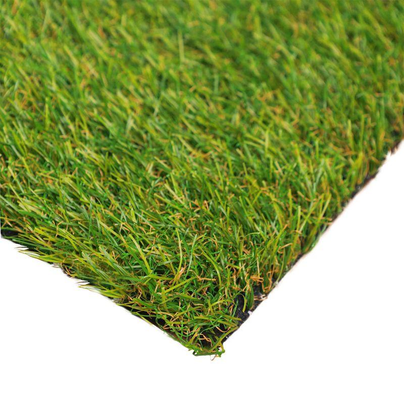 World Rug Gallery Artificial Turf Solid Grass Indoor Outdoor Area Rug