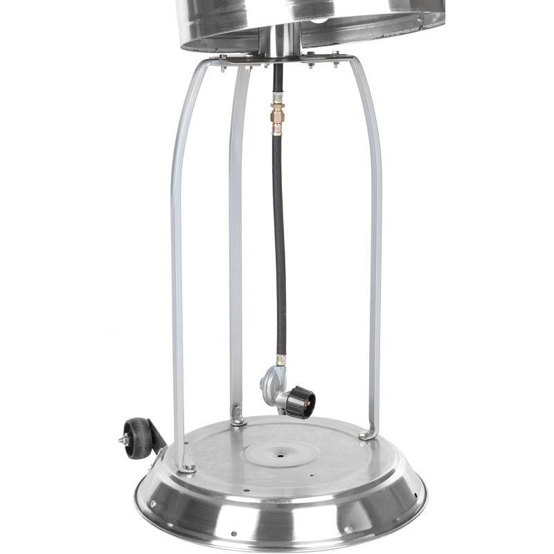 Fire Sense Fire Sense Performance Series Patio Heater with Wheels 50,000 BTU Output-Unpainted Stainless Steel