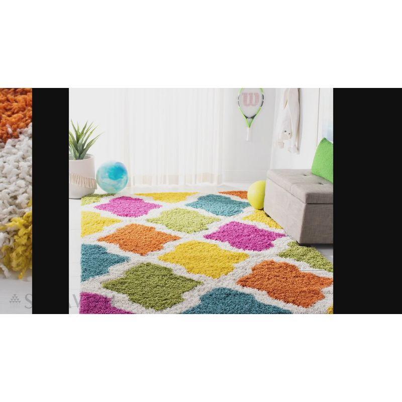 Shag Kids SGK562 Power Loomed Indoor Accent Rug - Ivory/Multi - 3'x5' - Safavieh.