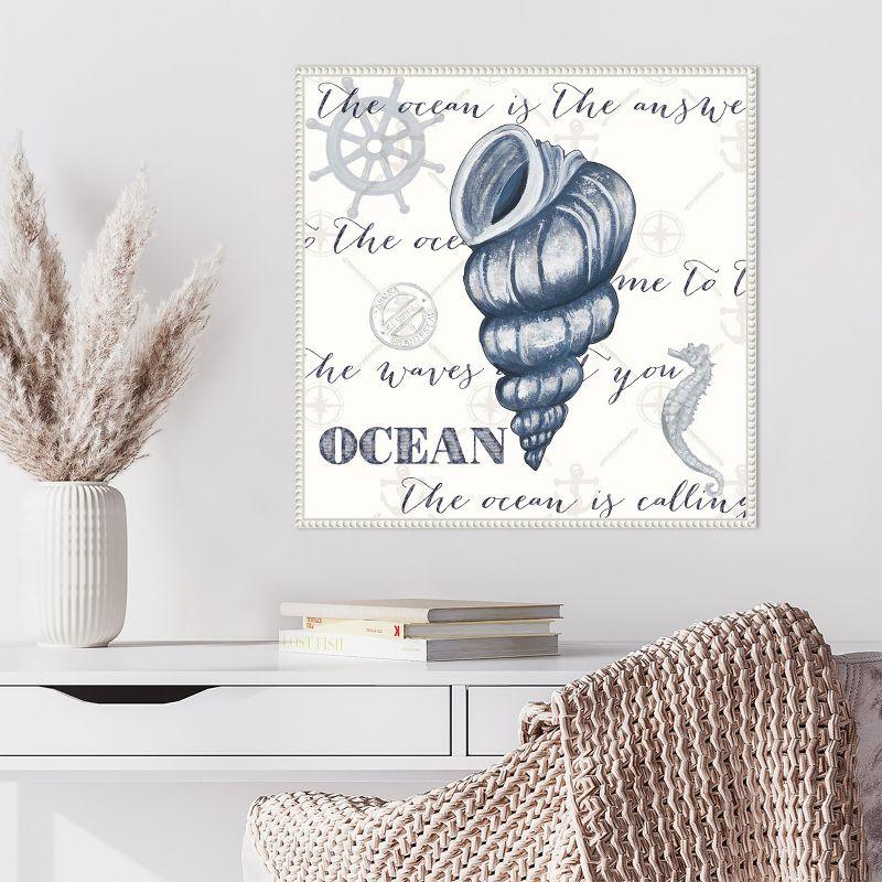 Amanti Art Indigo Ocean Treasures I by Gina Ritter Framed Canvas Wall Art