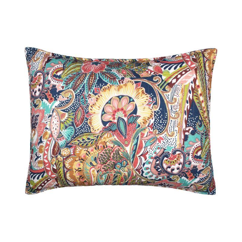 Nanette Floral Quilt Set - Twin/Twin XL Quilt and One Standard Sham Navy - Levtex Home