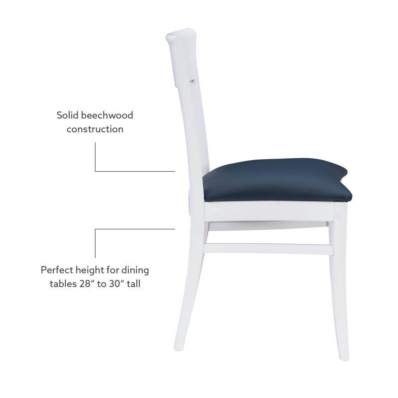 Michalyn Polyurethane Slat Back Side Chair in White