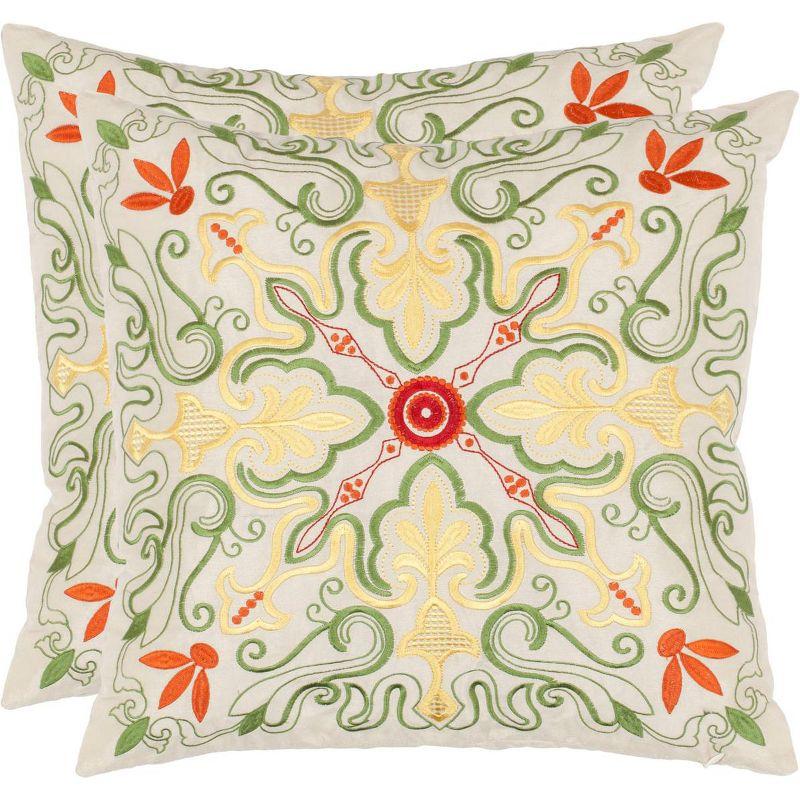 Safavieh Dean Embroidered Reversible Throw Pillow (Set of 2)