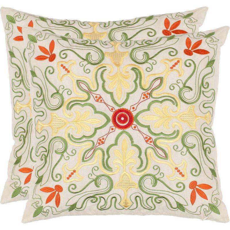 Dean Embroidered Reversible Throw Pillow