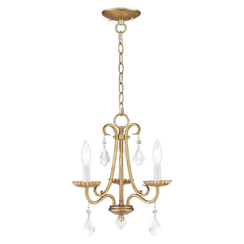 Livex Lighting Daphne 3 - Light Chandelier in  Antique Gold Leaf