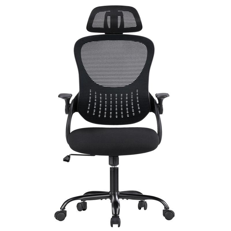 Musment Ergonomic Office Computer Desk Chair, Mesh High Back Rolling Swivel Adjustable Task Chair with Headrest and Flip-up Armrests