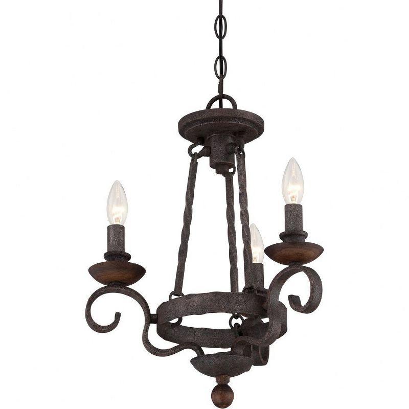 Quoizel Lighting Noble 3 - Light Chandelier in  Rustic Black