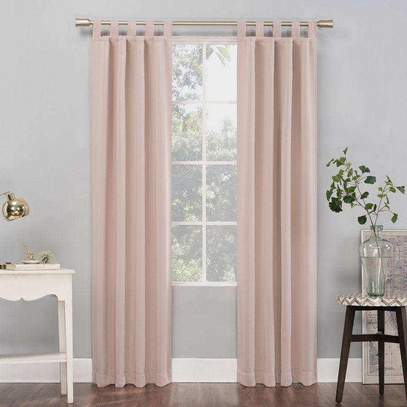 Sun Zero Blackout Kenneth Energy Saving Tab Top Curtain Panel