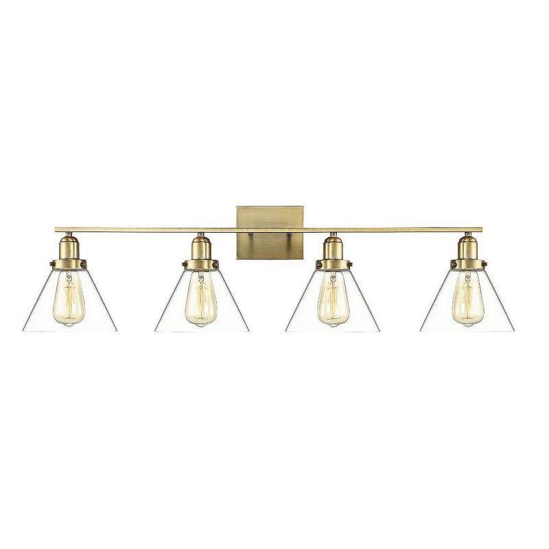 Savoy House Drake 4 - Light Vanity in  Warm Brass