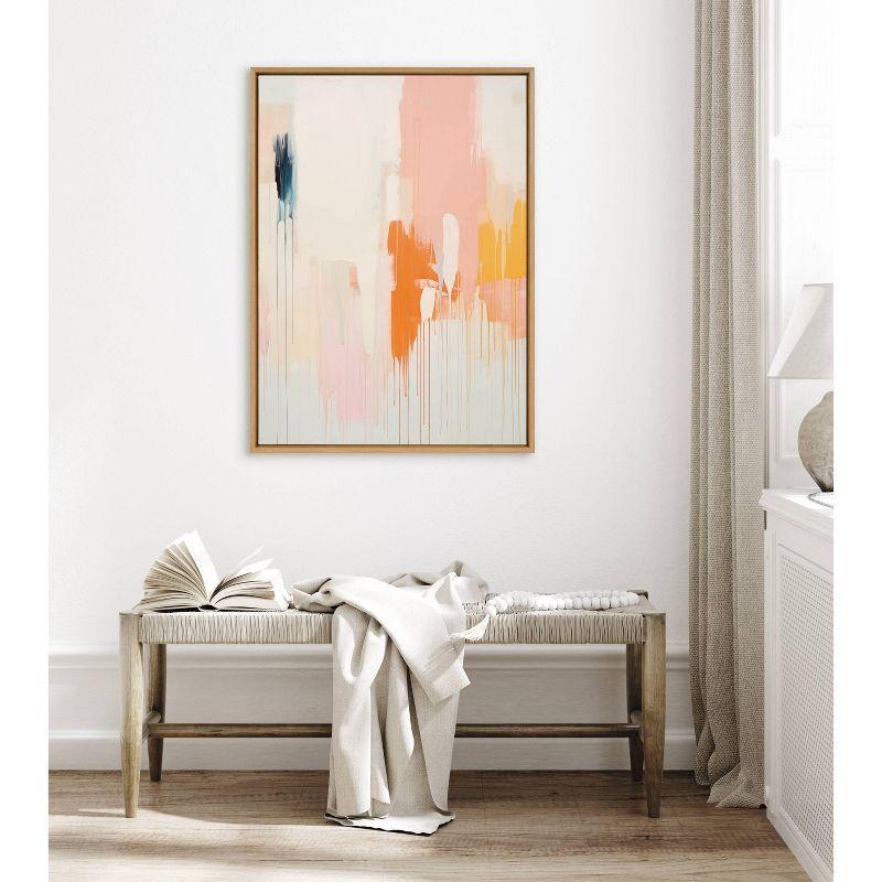 Kate & Laurel All Things Decor 31.5"x41.5" Sylvie Fiesta Abstract Framed Canvas by Amy Lighthall Natural