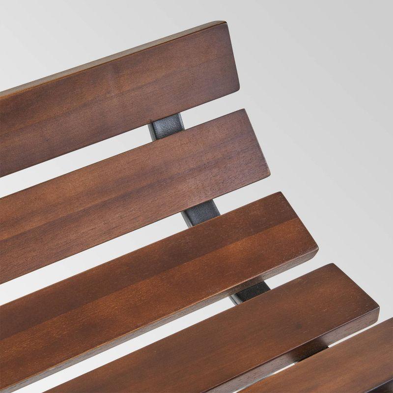 Set of 2 Pepperwood Wooden Barstool Dark Brown - Christopher Knight Home: Industrial Style, Acacia Frame, 29.25" Height