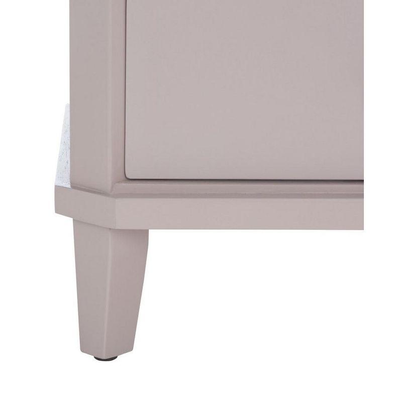 Joe Nightstand with Storage Drawers - Grey Mauve - Safavieh.