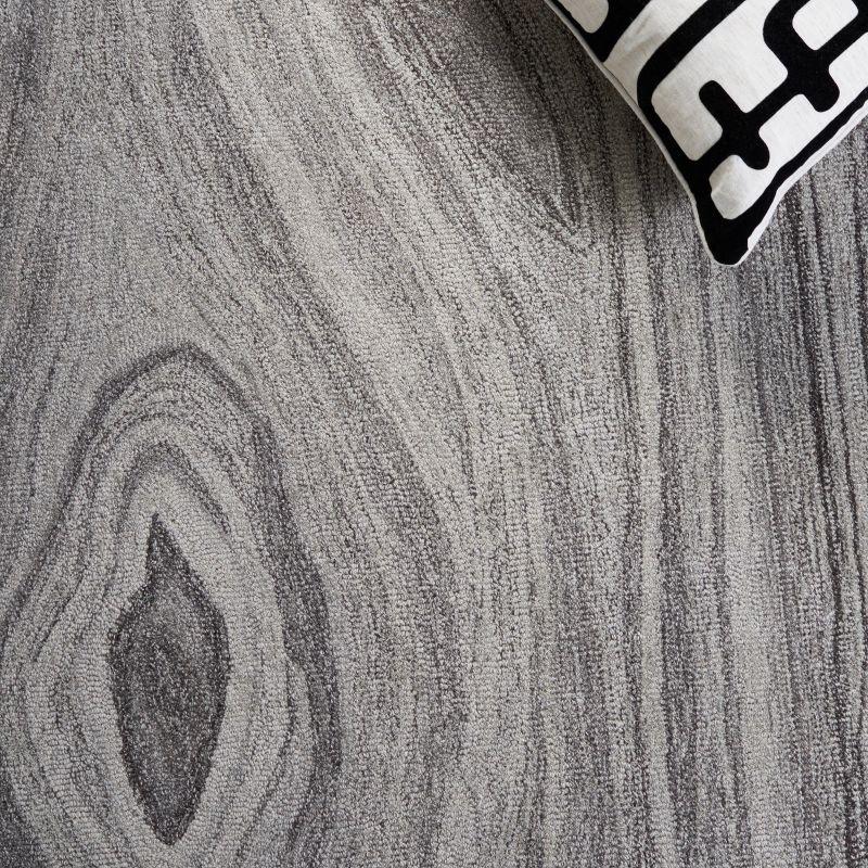 Handmade Tufted Wool Abstract Rug - Gray, 8' x 10'