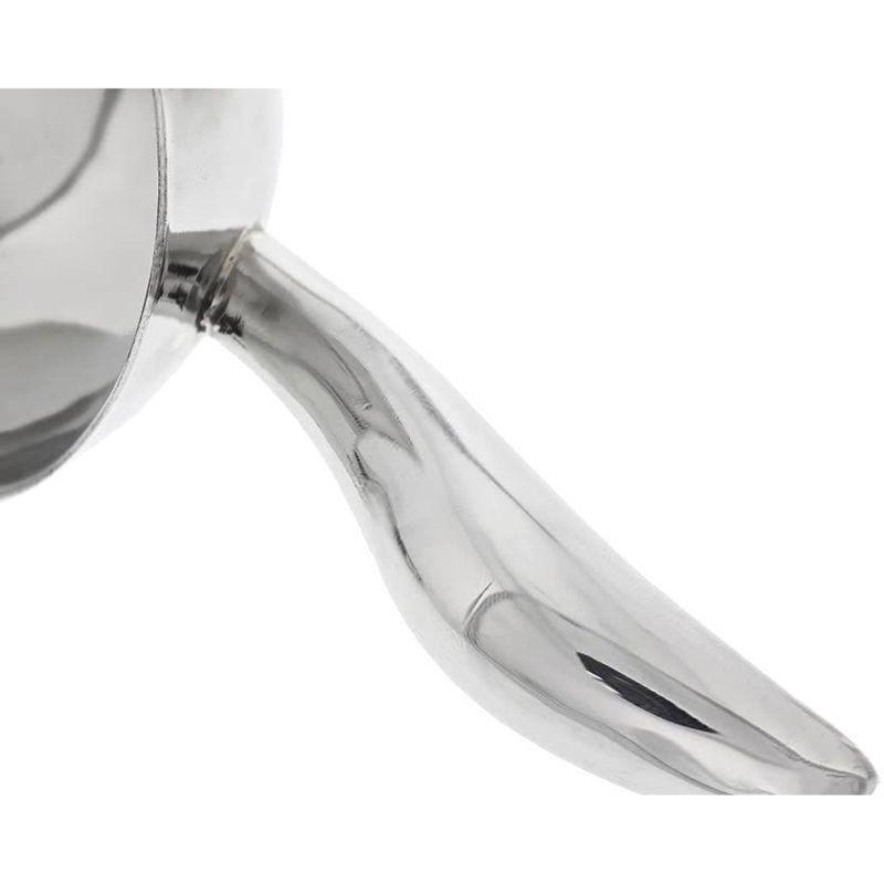 Juvale 6oz Stainless Steel Scoop for Ice Bucket, Small Silver Metal Scoop for Flour, Kitchen, Bar, Candy, 9.2 x 3.3 Inches