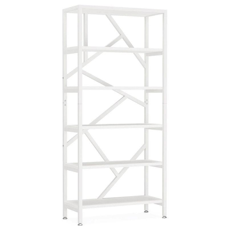 Hommoo 71" Bookshelf, Industrial Bookcase 6 Shelf Display Rack