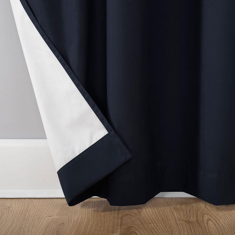 Navy Blackout Thermal Back Tab Curtain Panel 40" x 63"