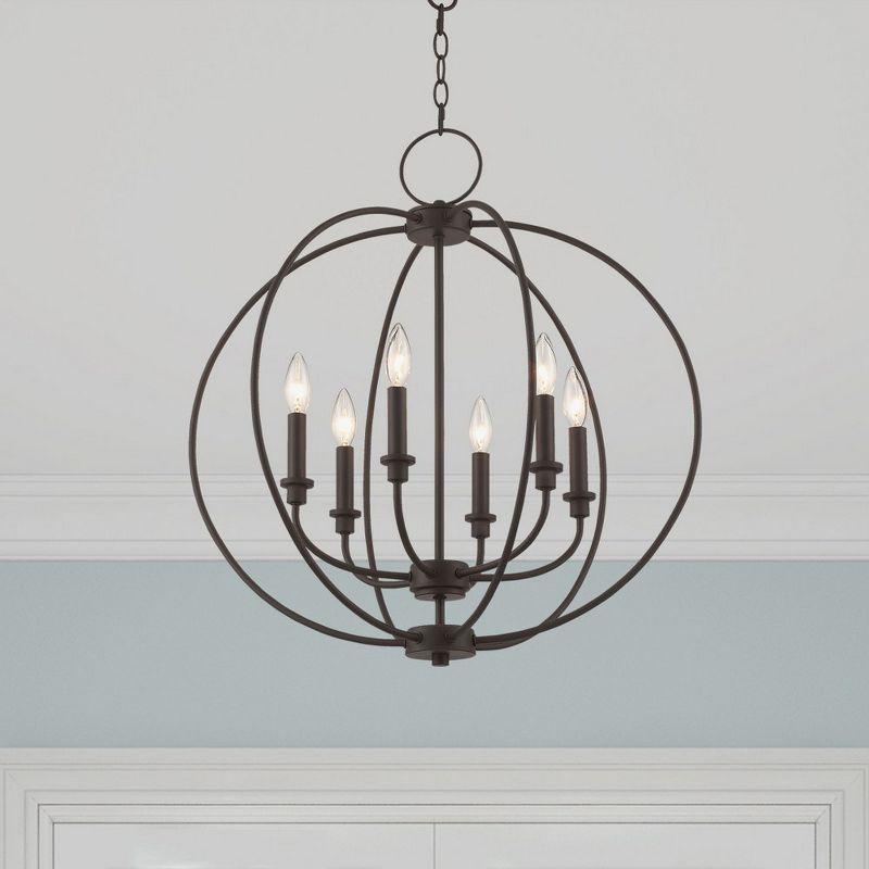 Livex Lighting Milania 6 - Light Chandelier in  Brushed Nickel